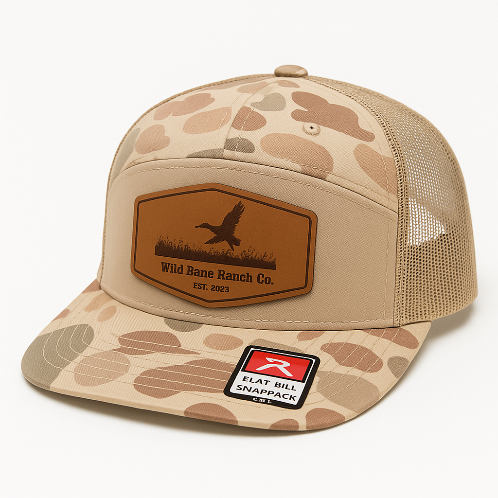 WBR Co. Duck Camo Leather Patch Hat